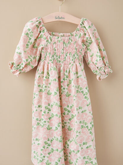Tilly Floral Smocked Mini Dress - TULLABEE
