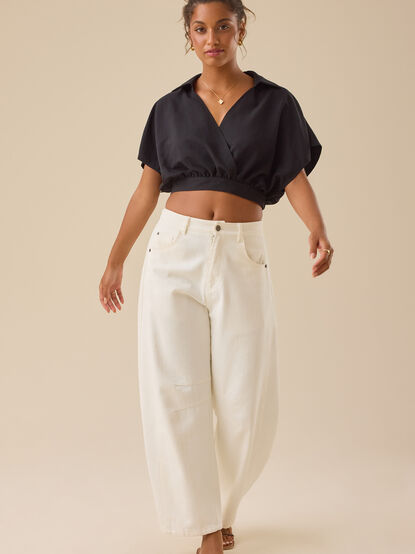 Avni Crossover Crop Top - TULLABEE