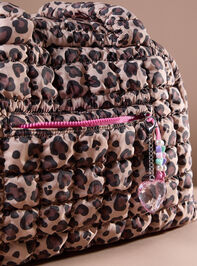 Proficient Cheetah Puffer Duffel Bag Detail 3 - TULLABEE