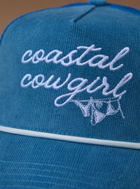 Coastal Cowgirl Corduroy Trucker Hat Detail 2 - TULLABEE