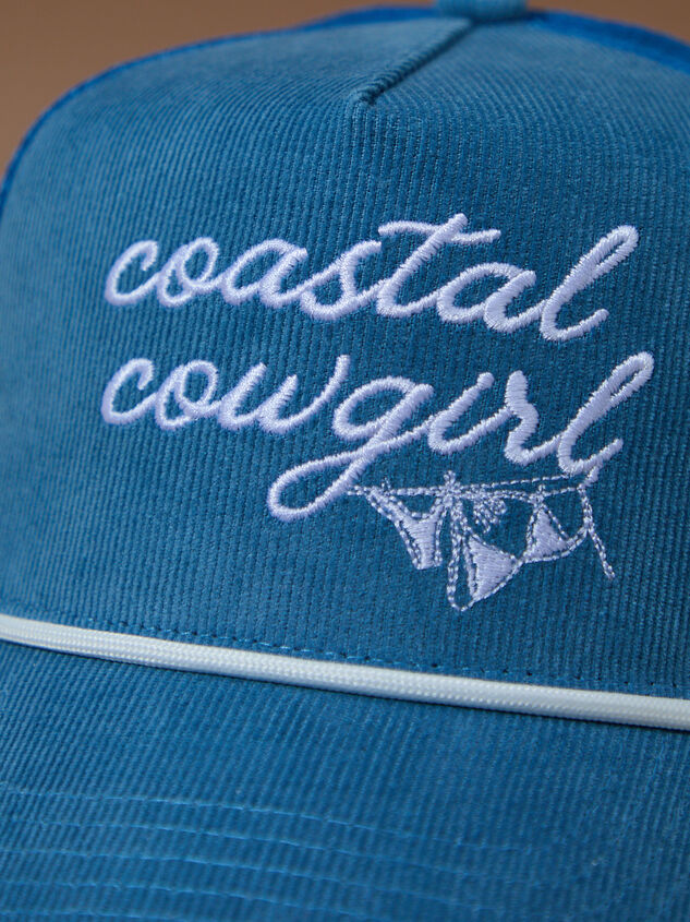 Coastal Cowgirl Corduroy Trucker Hat Detail 2 - TULLABEE
