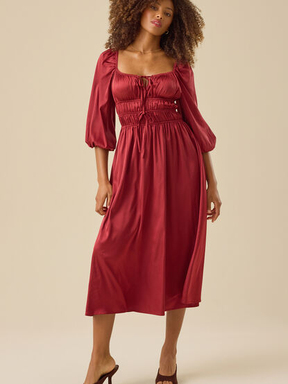 Jillie Satin Maxi Dress - TULLABEE