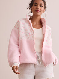 Wildflower Sherpa Zip Up Detail 3 - TULLABEE
