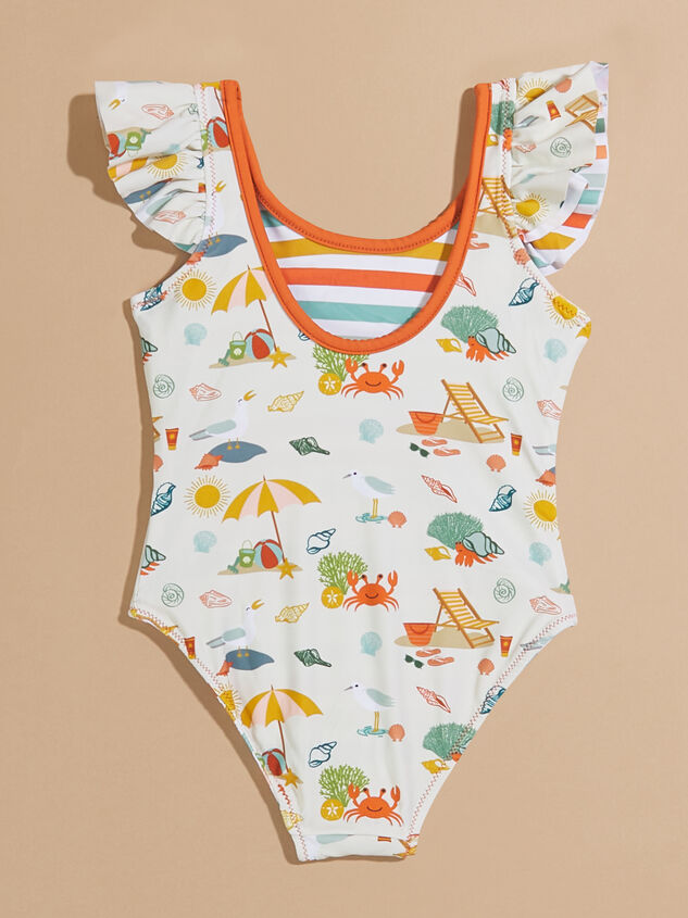 Beach Day Reversible Swimsuit Detail 4 - TULLABEE