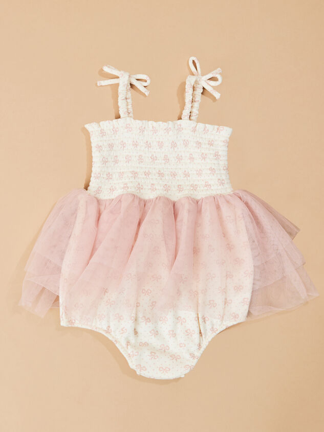 Annie Mini Bows Tutu Bodysuit Dress Detail 3 - TULLABEE
