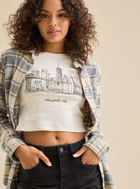 NYC Skyline Baby Tee - TULLABEE