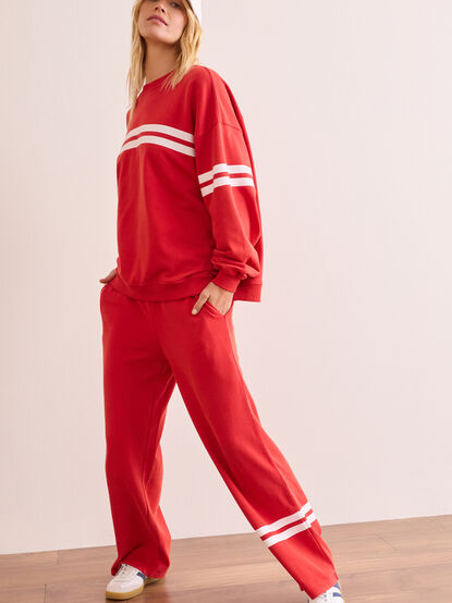 Turbo Striped Straight Leg Pant - TULLABEE