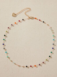 Multi-Color Gem Bead Choker - TULLABEE