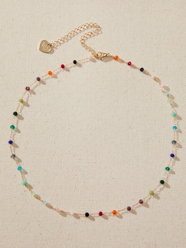 Multi-Color Gem Bead Choker - TULLABEE