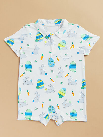 Easter Bunny Polo Romper - TULLABEE