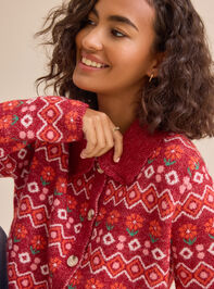 Portia Collared Cardigan Detail 3 - TULLABEE