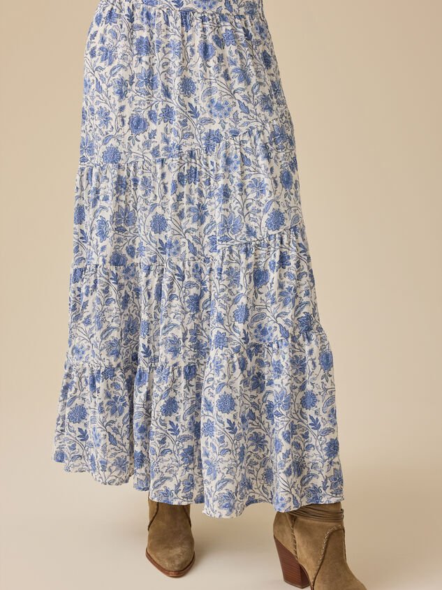 Solara Tiered Maxi Skirt Detail 3 - TULLABEE
