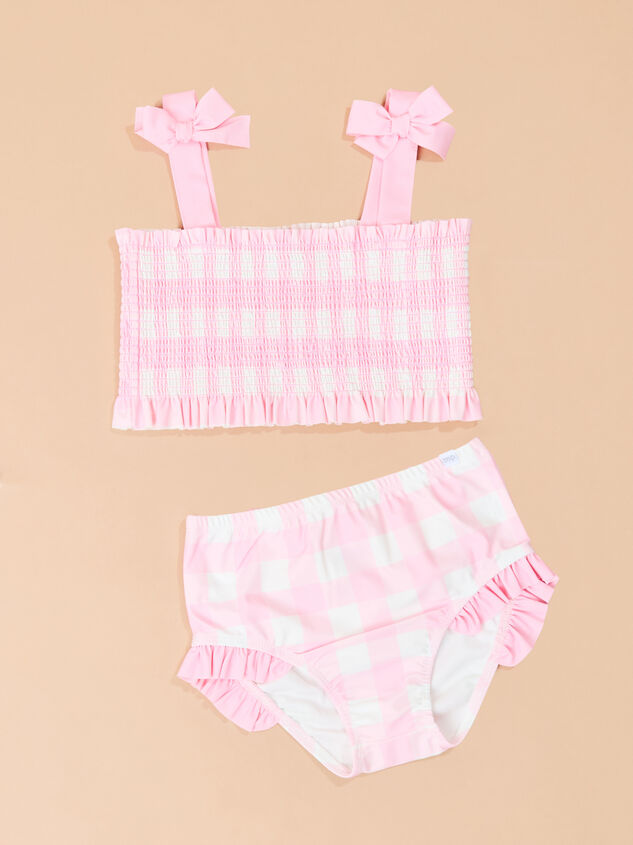 Penny Gingham Bow Swimsuit by Mud Pie - TULLABEE