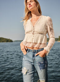 Clarice Embroidered Babydoll Top - TULLABEE