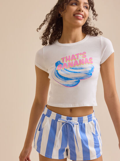 Harbor Striped Mini Short - TULLABEE