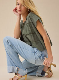 Rebecca Tiered Babydoll Top Detail 3 - TULLABEE