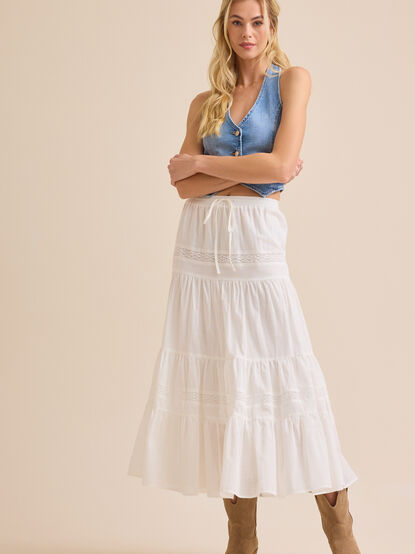 Austin Lace Midi Skirt - TULLABEE