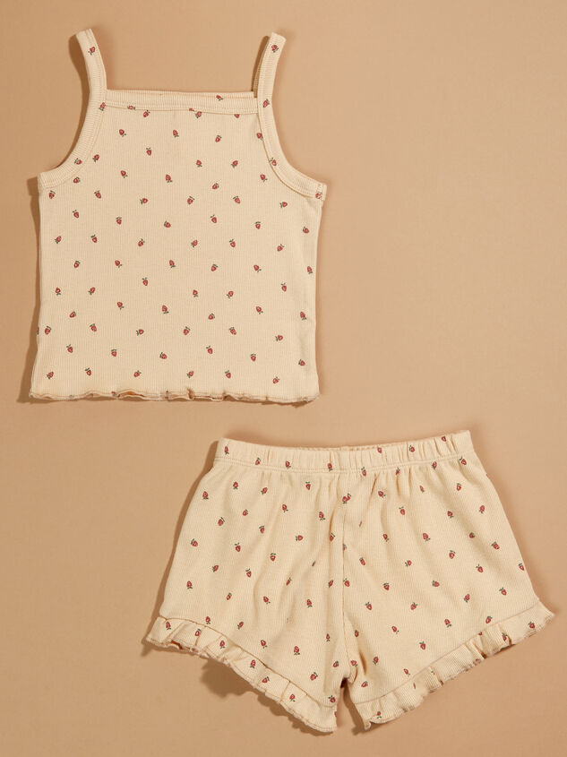 Strawberry Toddler Tank and Shorts Set by Quincy Mae Detail 2 - TULLABEE