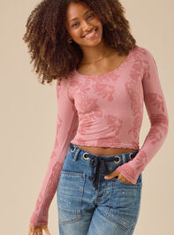Twila Long Sleeve Jacquard Cami - TULLABEE