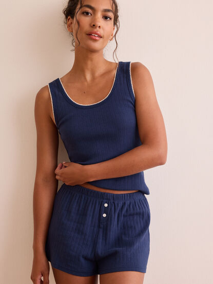 Lace Breeze Rib Tank - TULLABEE