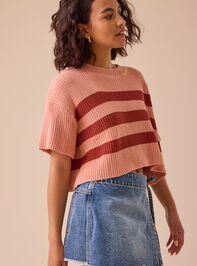 Ricki Striped Boxy Sweater Detail 3 - TULLABEE