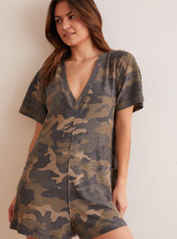 Hang Tough Camo Tee Romper Detail 5 - TULLABEE
