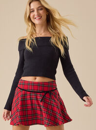 Eria Plaid Mini Skirt Detail 2 - TULLABEE