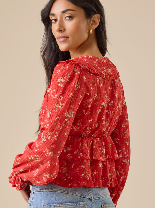 Terri Ruffle Babydoll Top Detail 4 - TULLABEE