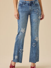 Pax Mid-Rise Star Patch Jeans Detail 2 - TULLABEE