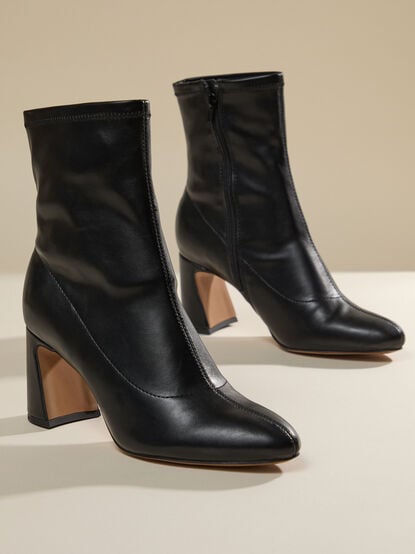 Mabel Leather Booties - TULLABEE