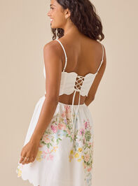 Thea Floral Mini Dress Detail 5 - TULLABEE