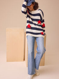 Liberty Patterned Star Sweater Detail 3 - TULLABEE