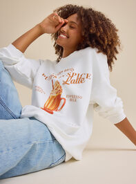 Pumpkin Spice Latte Pullover Detail 3 - TULLABEE
