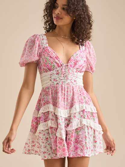 Aderny Floral Mini Dress - TULLABEE