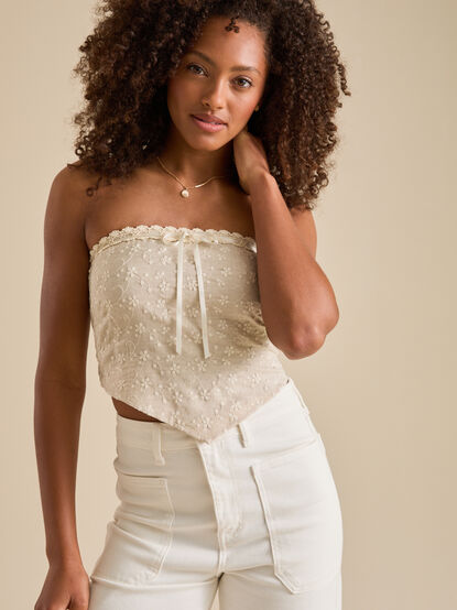 Greer Embroidered Tube Top - TULLABEE