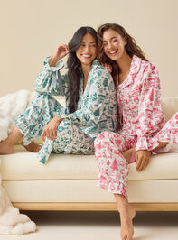 Kamila Satin Toile Sleep Pant Detail 7 - TULLABEE