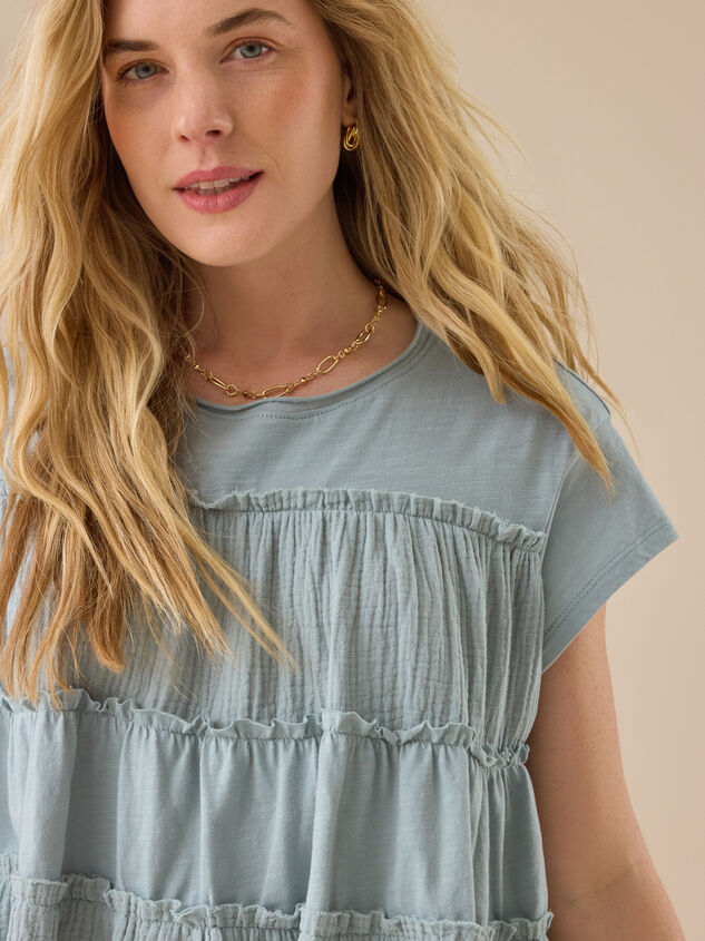 Rebecca Tiered Babydoll Top Detail 4 - TULLABEE