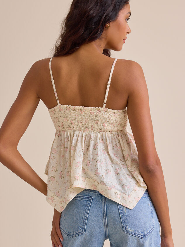 Kylie Floral Babydoll Tank Detail 3 - TULLABEE