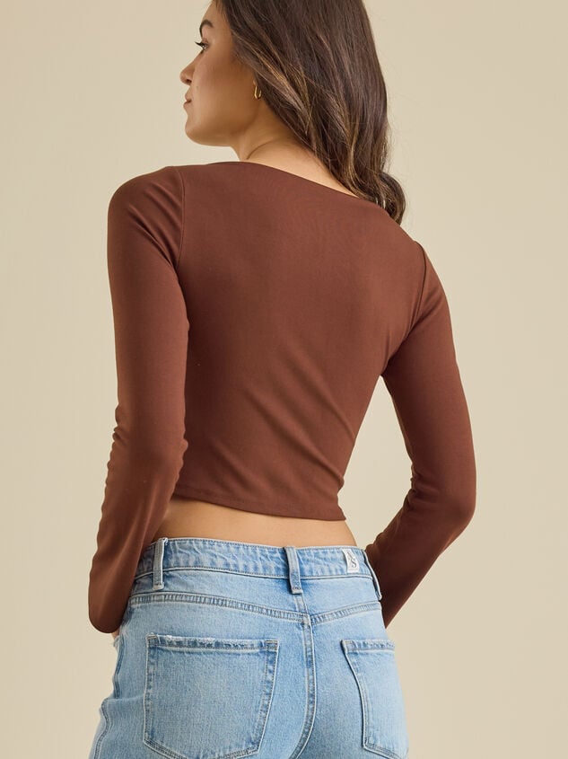 Alina Boatneck Fitted Top Detail 4 - TULLABEE