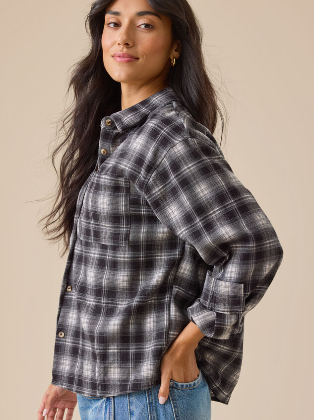 Gianna Plaid Button Up Top Detail 4 - TULLABEE