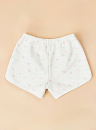 Emerson Floral Bow Shorts Detail 3 - TULLABEE
