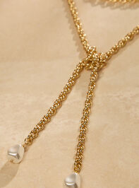 Emma Lariat Necklace Detail 2 - TULLABEE