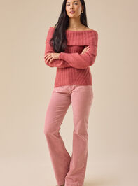 Rose High Rise Corduroy Flare Detail 2 - TULLABEE