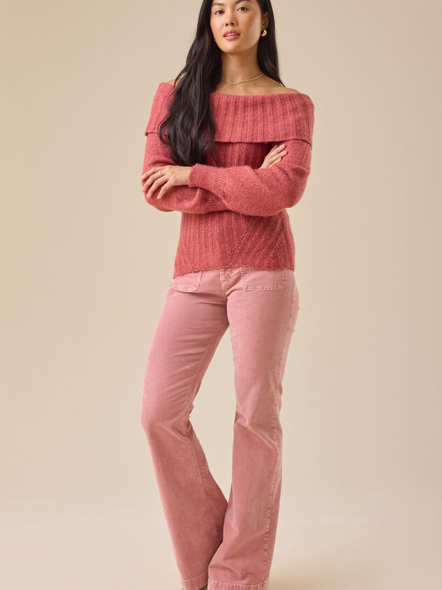 Rose High Rise Corduroy Flare Detail 2 - TULLABEE