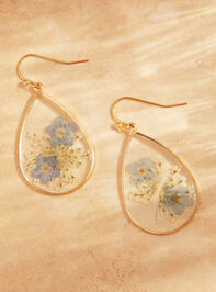 Pressed Flower Teardrop Dangle - TULLABEE