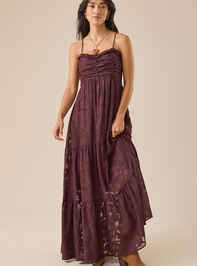 Hazel Ruched Front Maxi Dress Detail 2 - TULLABEE