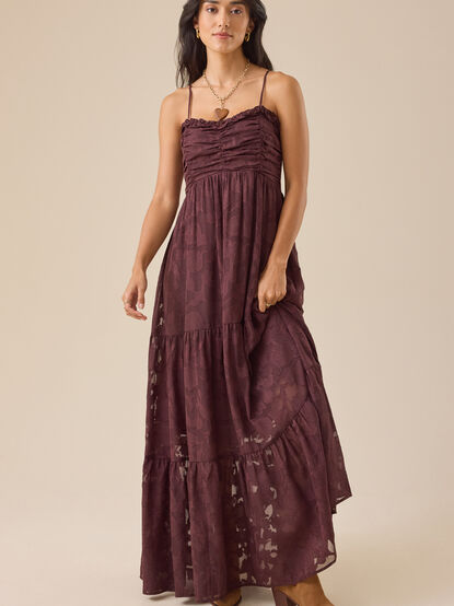 Hazel Ruched Front Maxi Dress - TULLABEE
