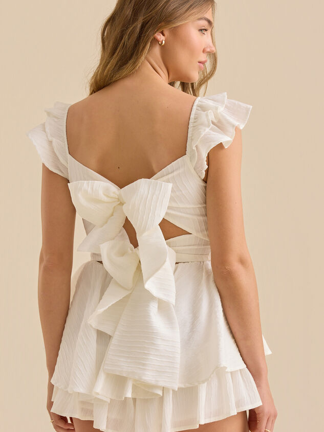 Lola Ribbed Crossover Romper Detail 2 - TULLABEE