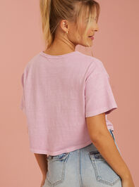 Madelyn Crew Cropped Tee Detail 4 - TULLABEE
