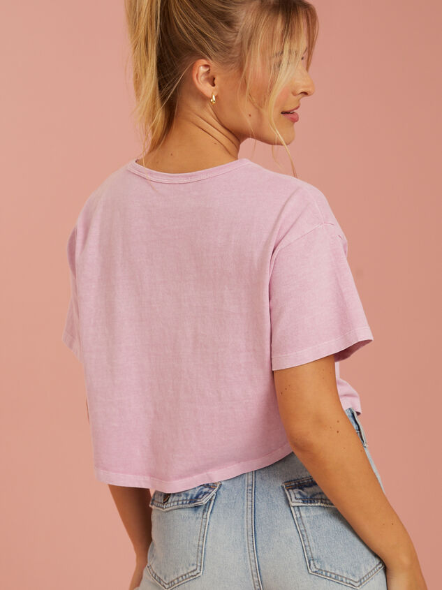 Madelyn Crew Cropped Tee Detail 4 - TULLABEE